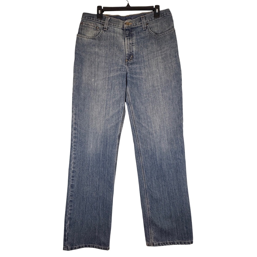 Carhartt Relaxed Fit Straight Leg Jeans Mens 34x32 Medium Wash Blue